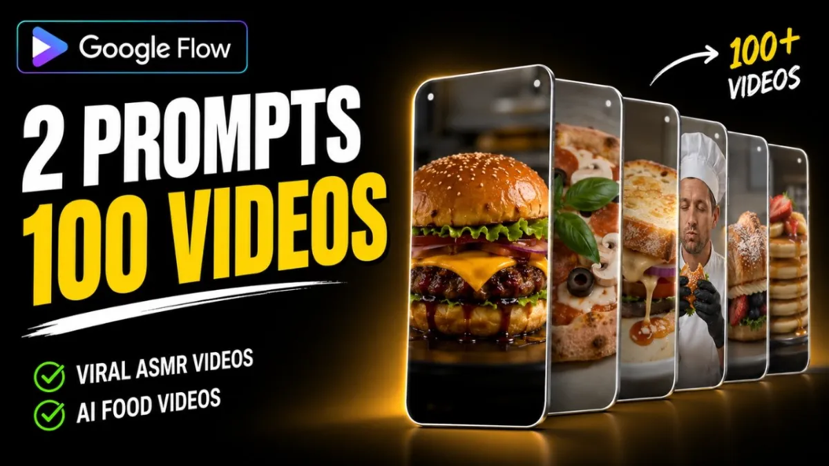 🇺🇸 Google Flow AI Tutorial | Create Viral Food ASMR Videos with Just 2 Prompts (Beginner Friendly)
