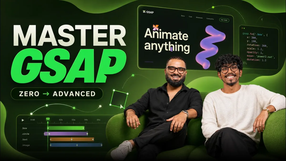🇮🇳 Master Web Animations With GSAP | Full Course | From Beginner to Advanced