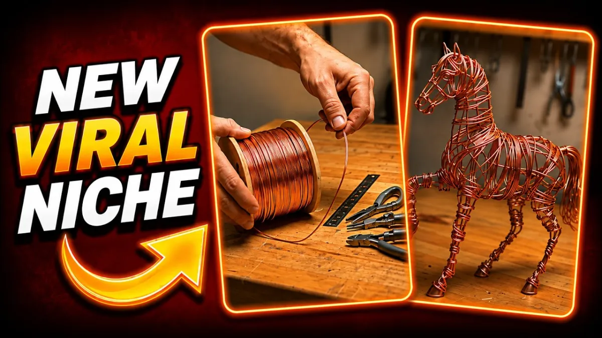🇺🇸 How to Create VIRAL Wire Art Videos with AI (New Viral Niche)