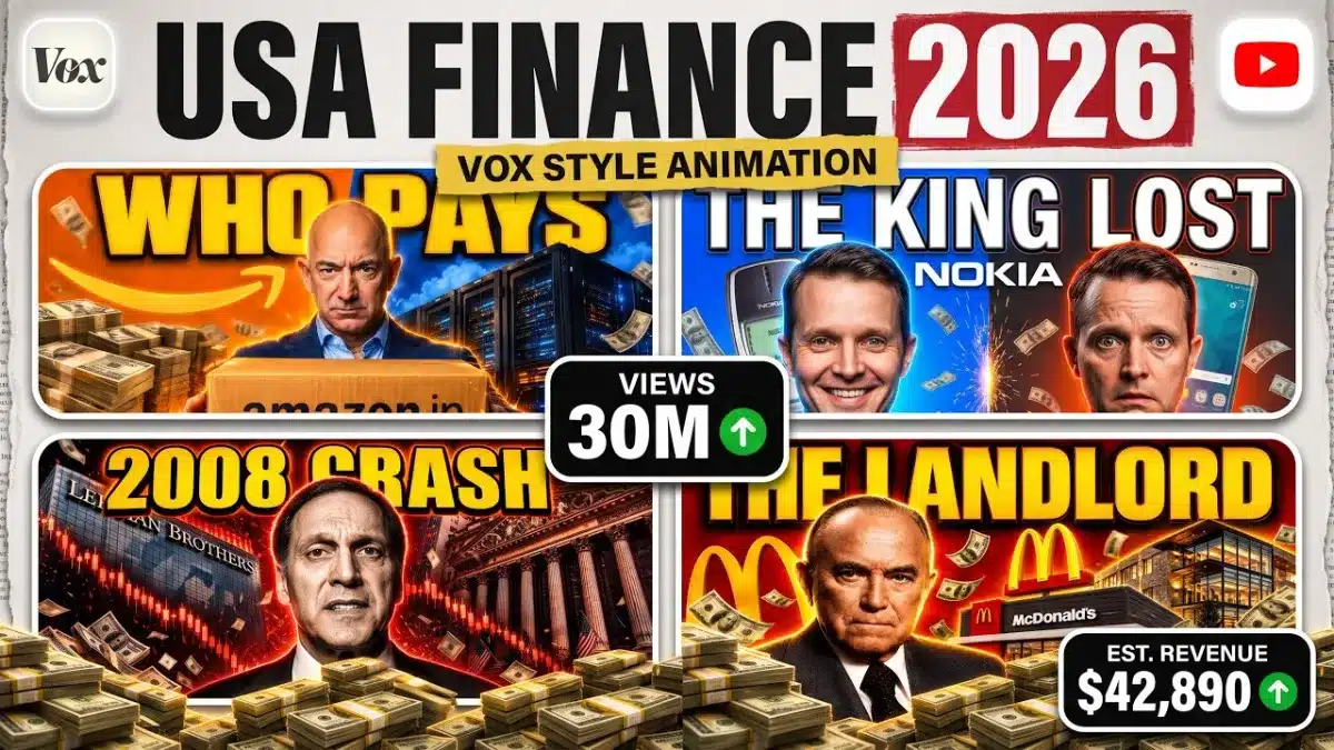 Create Viral USA Finance Documentaries + Vox Style Animation With AI!