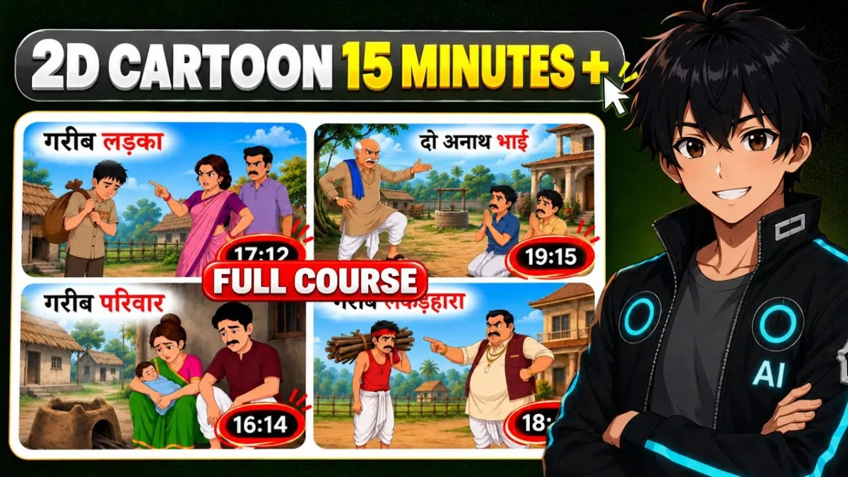 🇮🇳 Create Cartoon Videos on Mobile FREE | 2D Animation Full Course