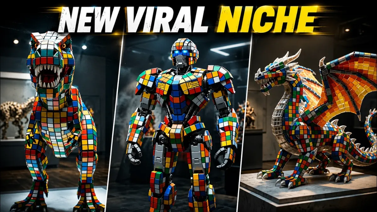 🇺🇸 How to Create VIRAL Rubik’s Cube Videos With AI (New Viral Niche)