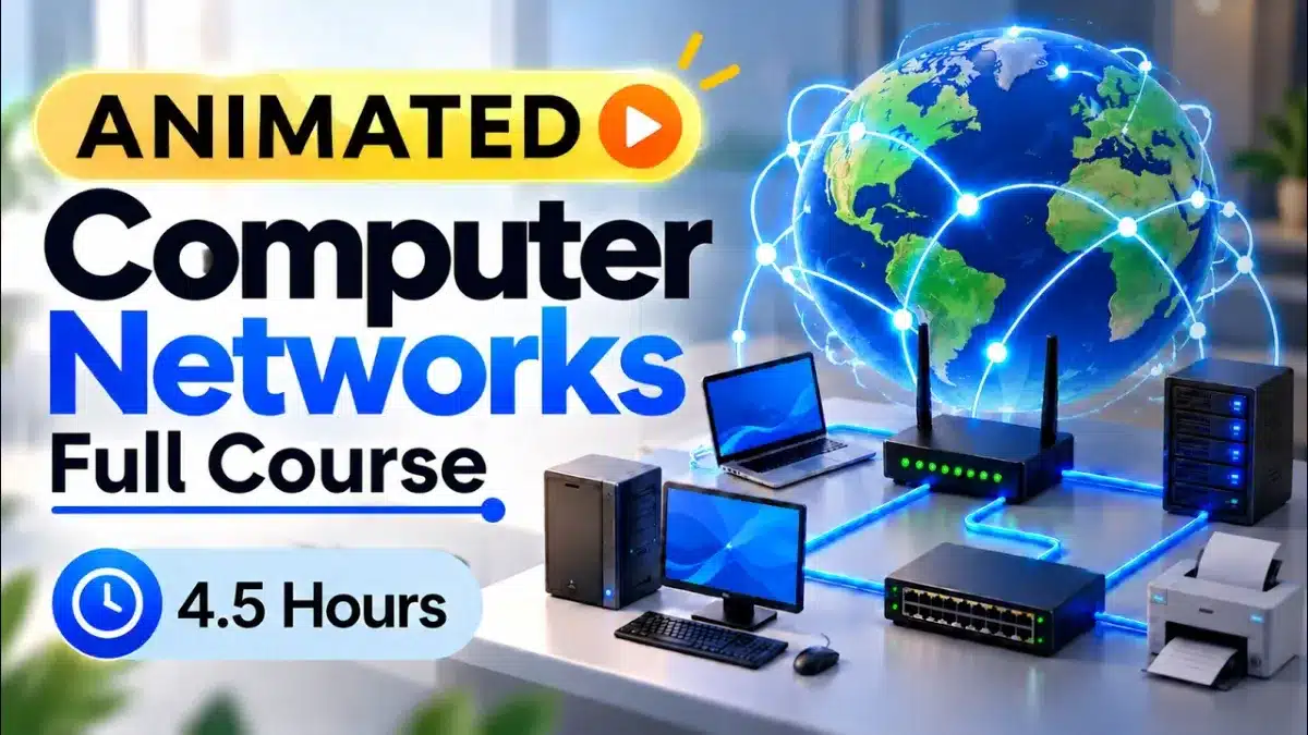 Animated Computer Networks Full Course For Beginners (4.5 Hours) | OSI, TCP/IP, DNS & more